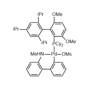 (2-二環(huán)己基膦-3,6-二甲氧基-2',4',6'-三異丙基-1,1'-聯(lián)苯)(2'-甲基氨基-1,1'-聯(lián)苯-2-基)甲磺酸鈀(II)